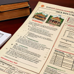 **Image of a Vietnamese real estate professional studying legal documents related to property law, surrounded by the "Luật Nhà ở" (Housing Law) and "Luật Kinh doanh Bất động sản" (Real Estate Business Law) books, along with various "Thông tư, Nghị định" (Circulars, Decrees), highlighting the complexity and importance of understanding these legal documents.**