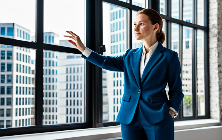 공공관리사 시험 준비 과정에서의 시간 관리 방법 - **
A confident female urban planner, fully clothed in a modest yet stylish pantsuit, standing in fr...