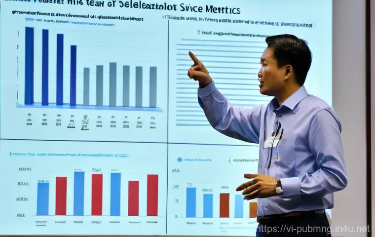 공공관리사 실무에서 필요한 기술과 도구 - **Digital Transformation at a Vietnamese Government Office**
    A dynamic, eye-level, wide shot of ...
