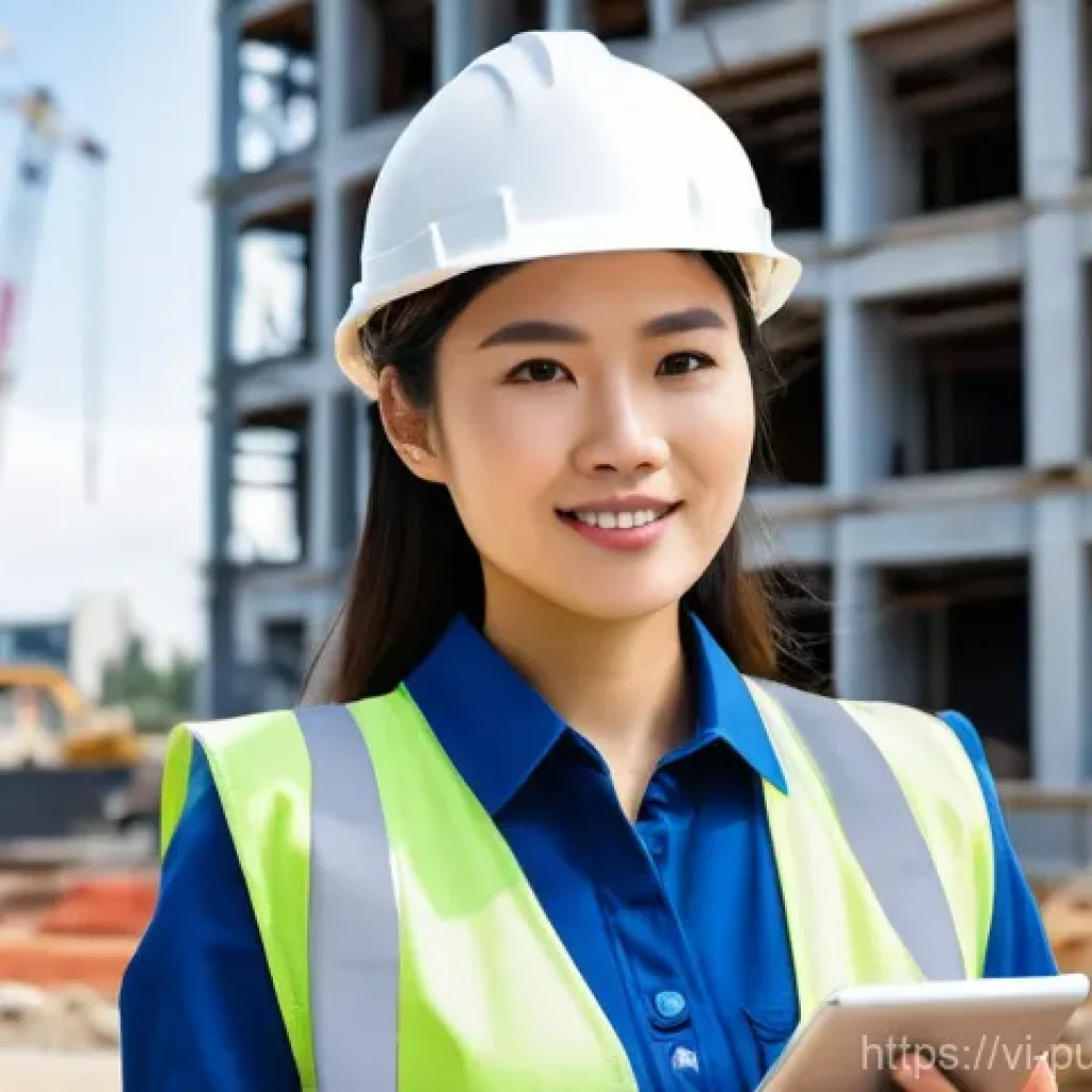 공공관리사 연봉 평균 분석 - **Prompt 1: Dynamic Construction Project Manager**
    A confident Vietnamese female construction pr...