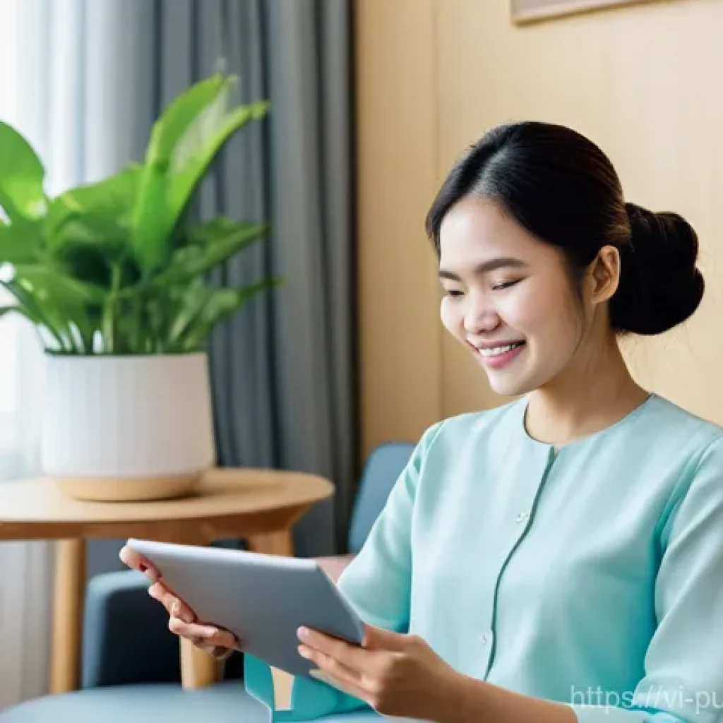 공공관리사와 관련된 최신 트렌드 - **Prompt 1: Seamless Digital Public Services in Vietnam**
A bright, clean image of a modern Viet...