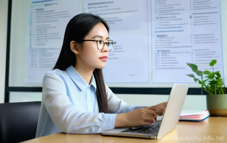 공공관리사 시험 준비를 위한 유용한 웹사이트 - **Prompt:** A diligent young Vietnamese woman, in her mid-20s, with a focused and determined express...
