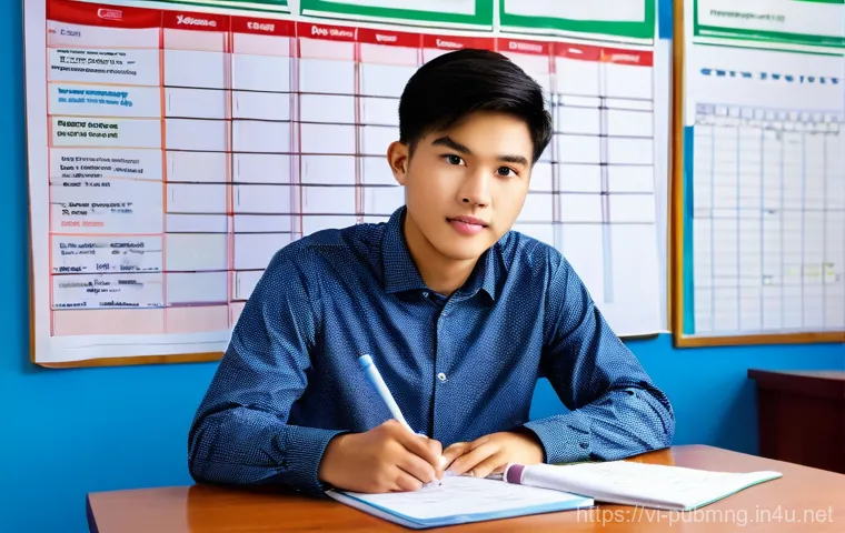 공공관리사 시험 준비 중 가장 중요한 팁 - **Prompt 1: Focused Legal Study Session**
    "A young Vietnamese student, male or female, in their ...
