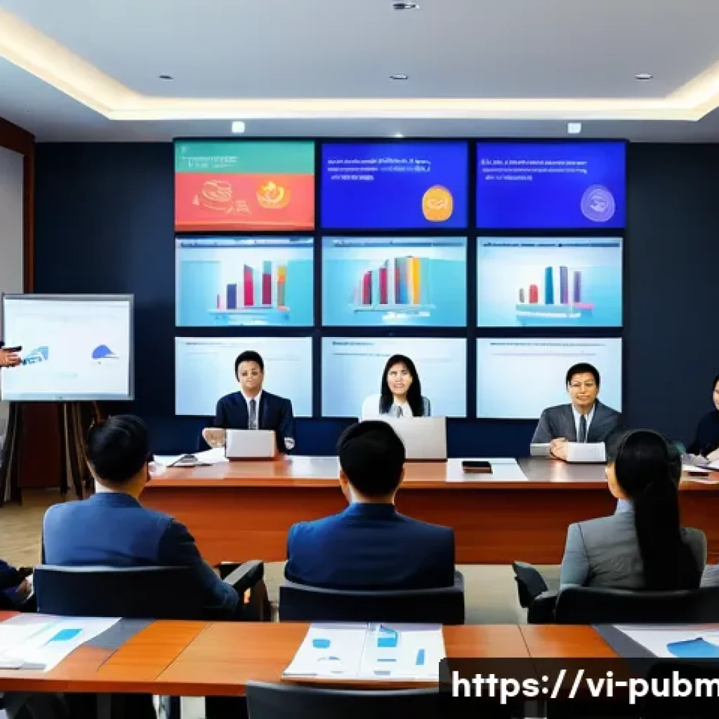 공공관리사 직무와 관련된 실무 교육 추천 - A professional Vietnamese public sector leader in a modern office setting, confidently conducting a ...