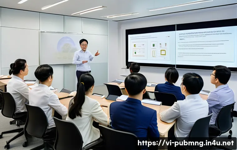 공공관리사 자격증의 장기적인 가치와 효과 - A professional Vietnamese public management certificate training session in a modern classroom setti...